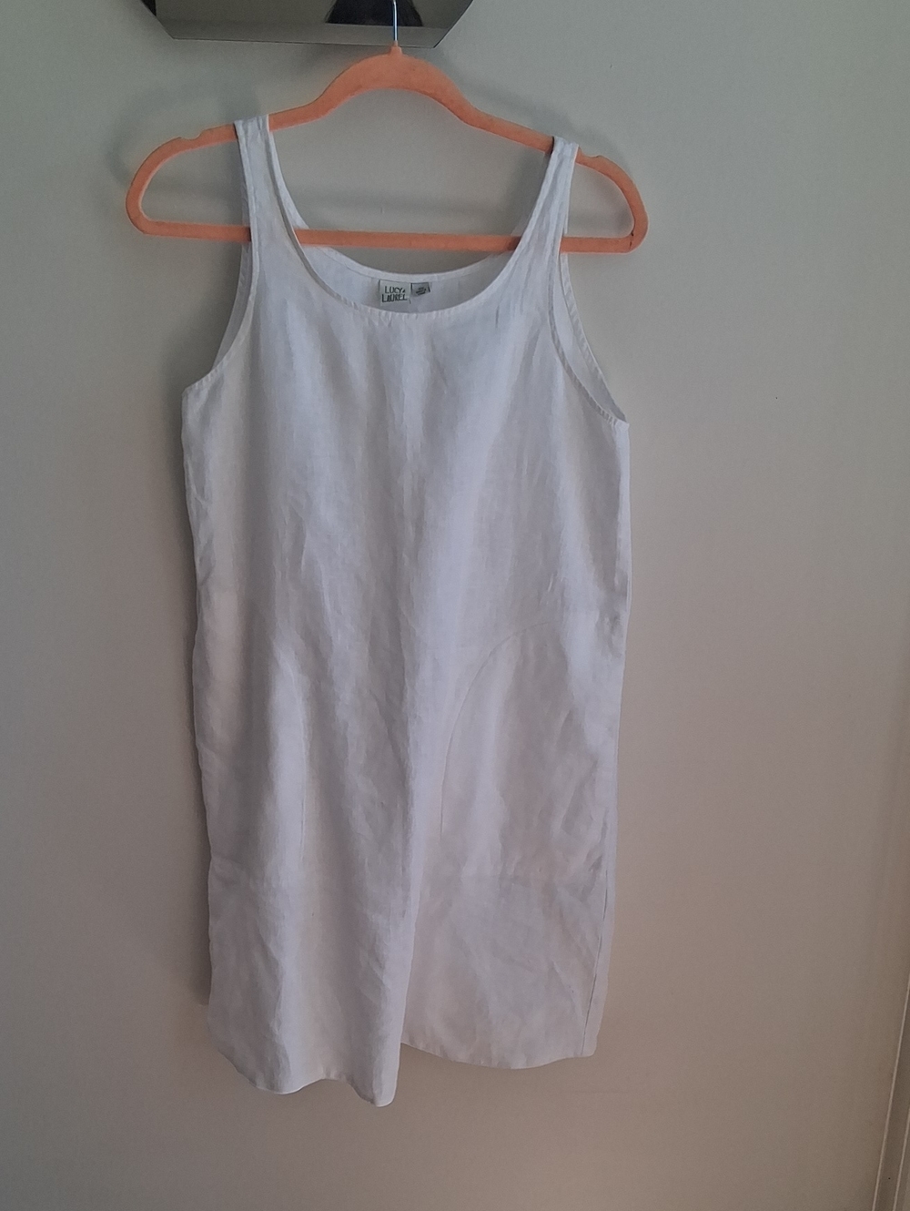 Lucy And Laurel Brand White Linen Tank Dress